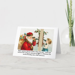 Cartes Pour Fêtes Annuelles Funny Vintage Père Noël Eco Noël convivial