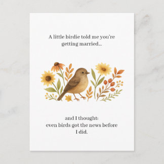 Cartes Pour Fêtes Annuelles Funny Wedding Birdie Quote | Sarcastic Marriage 