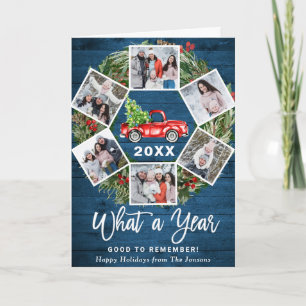 Cartes Pour Fêtes Annuelles Funny What a Year 2021 Christmas Red Truck 6 PHOTO