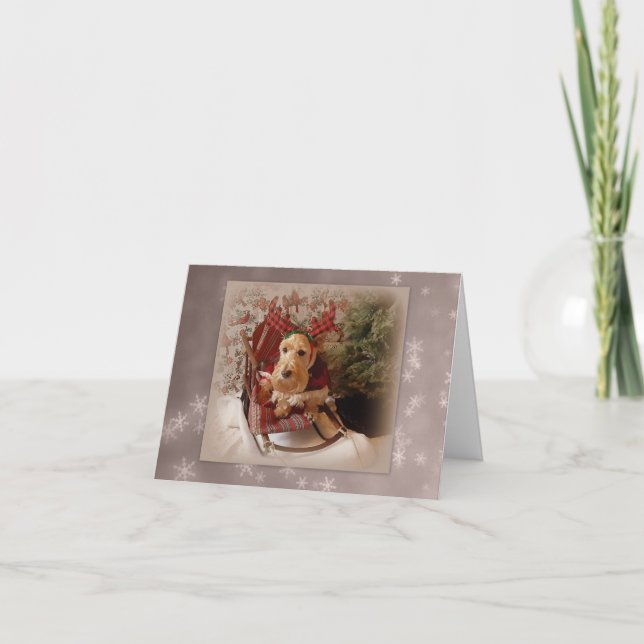 Cartes Pour Fêtes Annuelles Furry & Bright Howliday (Devant)