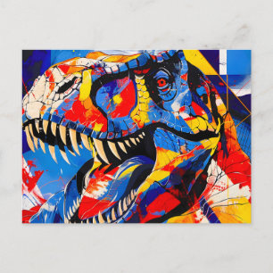 Cartes Pour Fêtes Annuelles Fusion de T-rex Dinosaur sauvage