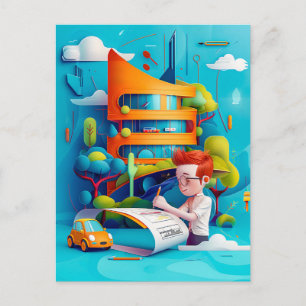 Cartes Pour Fêtes Annuelles Futur Architecte Rêve pour Enfants