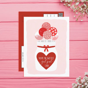 Cartes Pour Fêtes Annuelles Gal Pal Lollipop Gal le plus doux Salutation de la