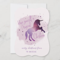 Galaxie magique de Noël licorne