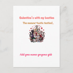 Cartes Pour Fêtes Annuelles Galentine avec mes meilleures amies