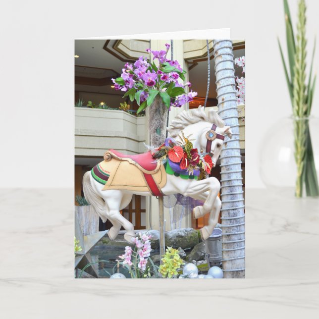 Cartes Pour Fêtes Annuelles Galoping Christmas Pony (Devant)