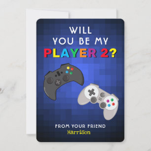 Cartes Pour Fêtes Annuelles Gamer Kids Classroom Video Jeu Valentines Jour