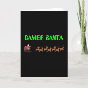 Cartes Pour Fêtes Annuelles Gamer Santa
