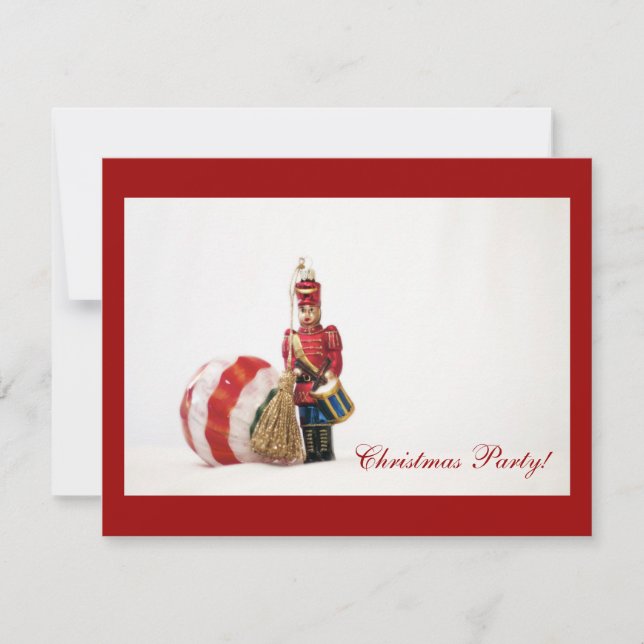 Cartes Pour Fêtes Annuelles Garçon batteur et boule de Noël (Devant)