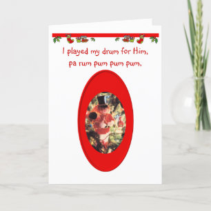 Cartes Pour Fêtes Annuelles Garçon de batteur de Noël