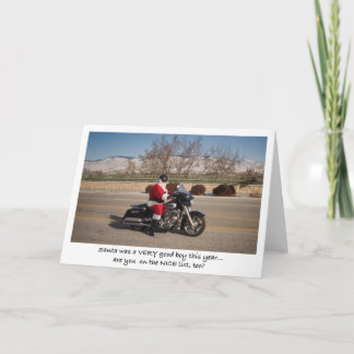 Cartes Pour Fêtes Annuelles Garçon du père noël de cycliste bon