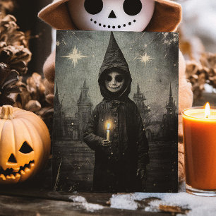 Cartes Pour Fêtes Annuelles Garçon gothique vintage de Creepmas épouvantable