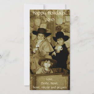 Cartes Pour Fêtes Annuelles Garçons de Bot