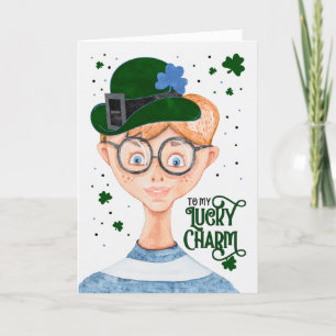 Cartes Pour Fêtes Annuelles Garçons St. Patrick's Day mignon irlandais Lad