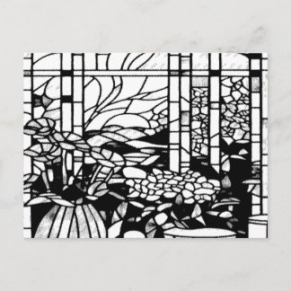 Cartes Pour Fêtes Annuelles Garden Stained Glass 
