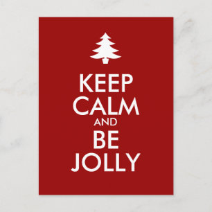 CARTES POUR FÊTES ANNUELLES GARDEZ LE CALME ET SOYEZ JOLLEMENT