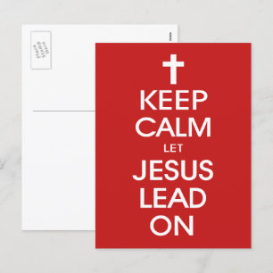 Cartes Pour Fêtes Annuelles Gardez Le Calme Laissez Jésus Diriger - Religieux 