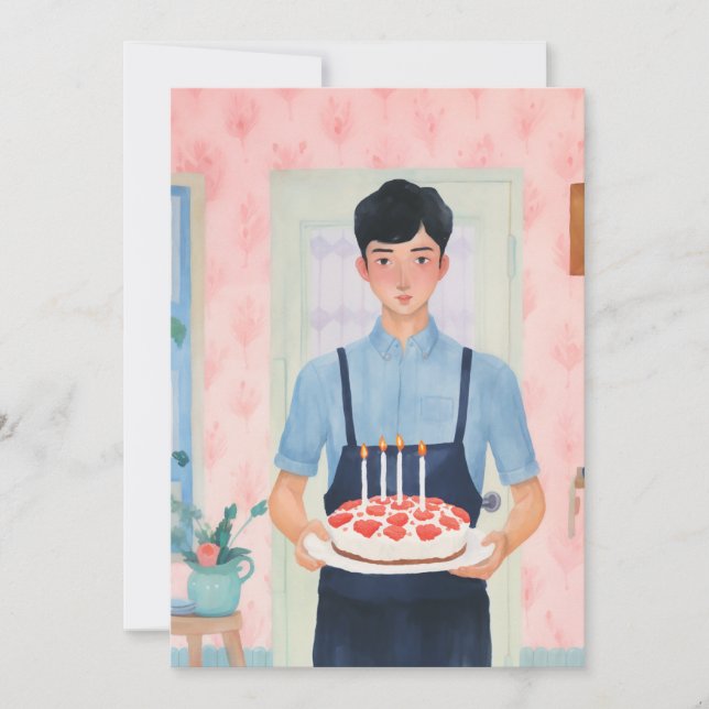 Cartes Pour Fêtes Annuelles Gâteau d'anniversaire (Devant)