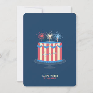 Cartes Pour Fêtes Annuelles Gâteau d'anniversaire d'Amérique 4 juillet 