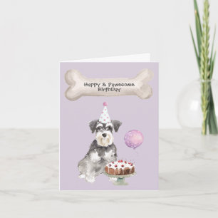 Cartes Pour Fêtes Annuelles Gâteau d'anniversaire Schnauzer Miniature