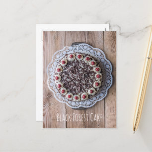 Cartes Pour Fêtes Annuelles Gateau de gâteau de la Forêt-Noire pour les confis