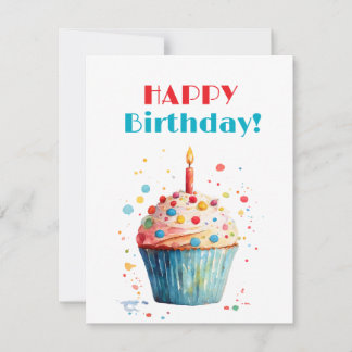 Cartes Pour Fêtes Annuelles Gâteau eau-forte Joyeux Anniversaire