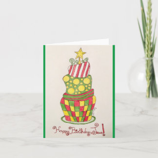 Cartes Pour Fêtes Annuelles Gâteau Pour Le Roi; Joyeux Jésus d'anniversaire;No