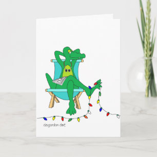 Cartes Pour Fêtes Annuelles Gator au paradis