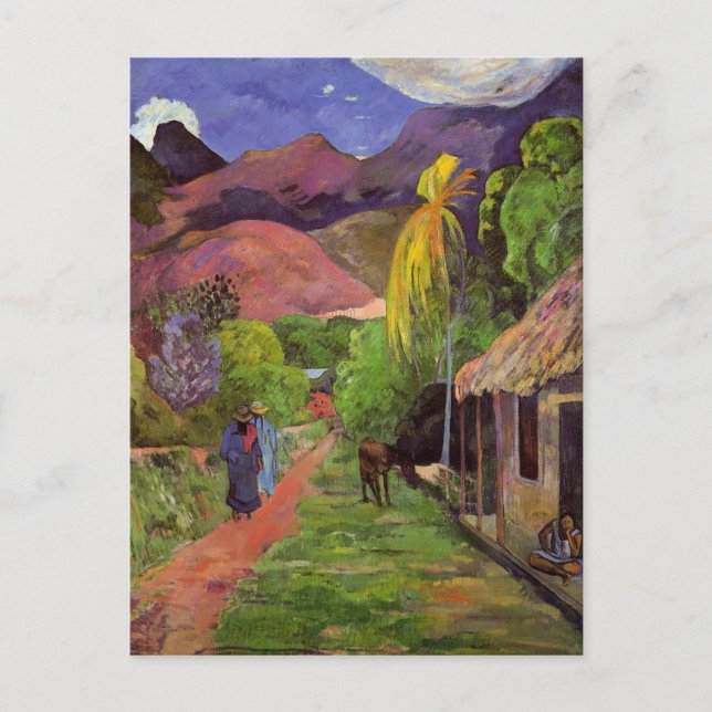 Cartes Pour Fêtes Annuelles Gauguin - Route à Tahiti (Devant)