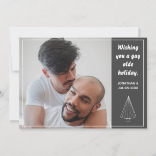 Cartes Pour Fêtes Annuelles Gay Olde Noël LGBTQ Chalkboard