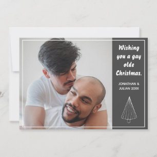 Cartes Pour Fêtes Annuelles Gay Olde Noël LGBTQ Chalkboard Noël
