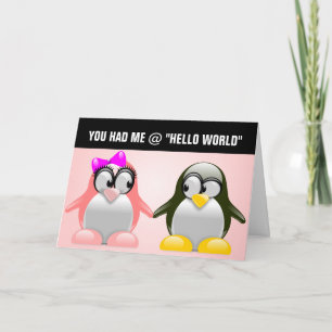 Cartes Pour Fêtes Annuelles Geek informatique Valentine : Amour langagier de p