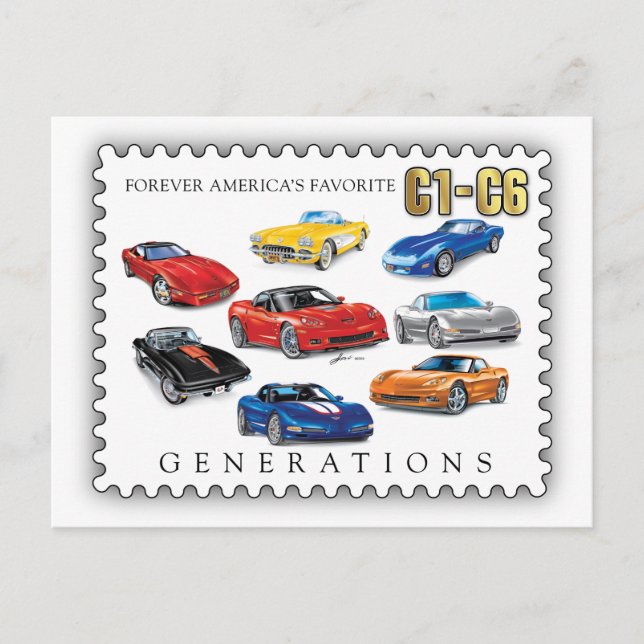 CARTES POUR FÊTES ANNUELLES GÉNÉRATIONS D'ART AUTOMOBILE (Devant)
