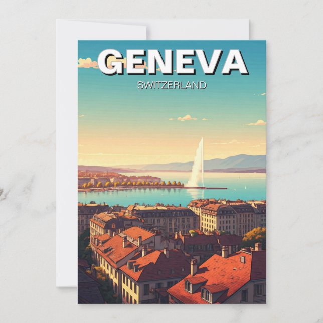 Cartes Pour Fêtes Annuelles Genève Suisse (Devant)