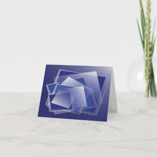 Cartes Pour Fêtes Annuelles Géométrie bleue