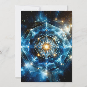 Cartes Pour Fêtes Annuelles Géométrie cosmique mandala étoile univers abstrait