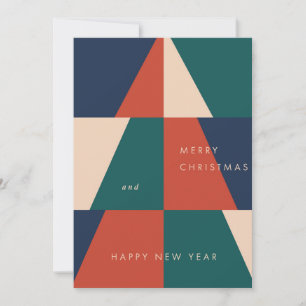Cartes Pour Fêtes Annuelles Géométrie de Noël moderne