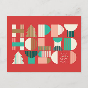 Cartes Pour Fêtes Annuelles Géométrique Holiday Cheval