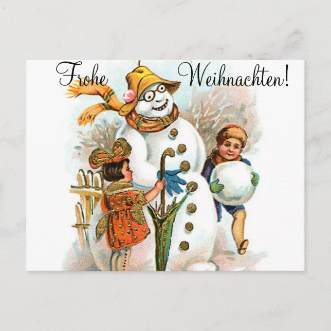 Cartes Pour Fêtes Annuelles German Christmas Greetings with Christmas Lyrics (Devant)