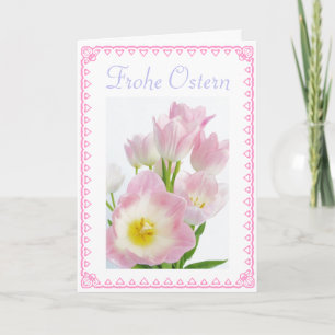 Cartes Pour Fêtes Annuelles German : Joyeuses Pâques / Easter tulips