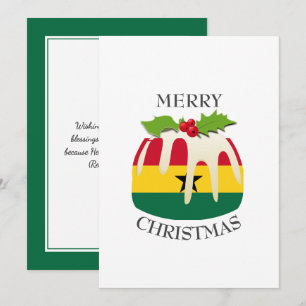 Cartes Pour Fêtes Annuelles GHANA FLAG   Pudding de Noël   Festif