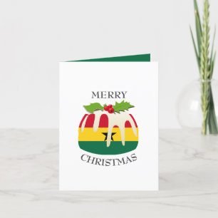 Cartes Pour Fêtes Annuelles GHANA FLAG   Pudding de Noël   Festif