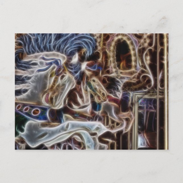 Cartes Pour Fêtes Annuelles Ghost Carousel Horaires Joyeux Parcours à Seattle (Devant)