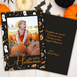 Cartes Pour Fêtes Annuelles Ghosts et Gourds joyeux Halloween Photo