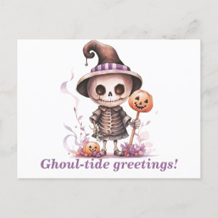 Cartes Pour Fêtes Annuelles Ghoul marée Salutations Ghoul Amusant & Halloween 