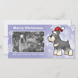 Cartes Pour Fêtes Annuelles Giant de Noël/Schnauzer standard/miniature