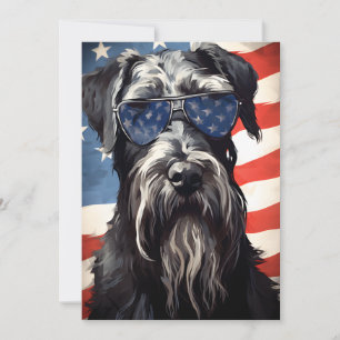 Cartes Pour Fêtes Annuelles Giant Schnauzer 4 juillet fête de l'indépendance