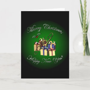 Cartes Pour Fêtes Annuelles ~Gifts "Joyeux Noël et bonne année " de trombone