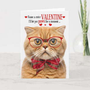 Cartes Pour Fêtes Annuelles Ginger Scottish Fold Cat Valentine Feline Humour