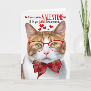 Cartes Pour Fêtes Annuelles Ginger Tabby Chat Saint Valentin Humour Feline